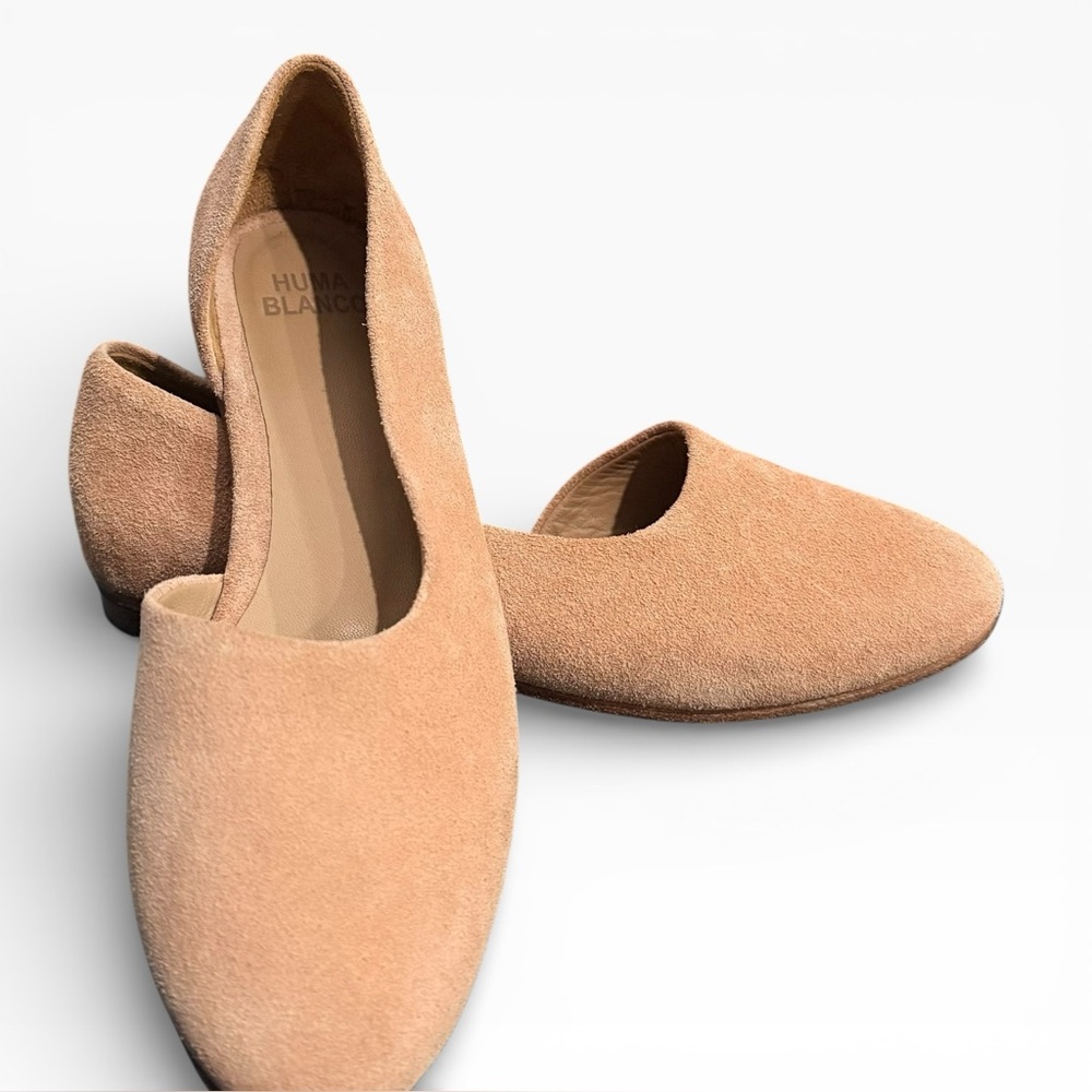 Anthropologie Huma Blanco Ballet Nude Pink Suede D'Orsay Flats Minimalist Peru 7